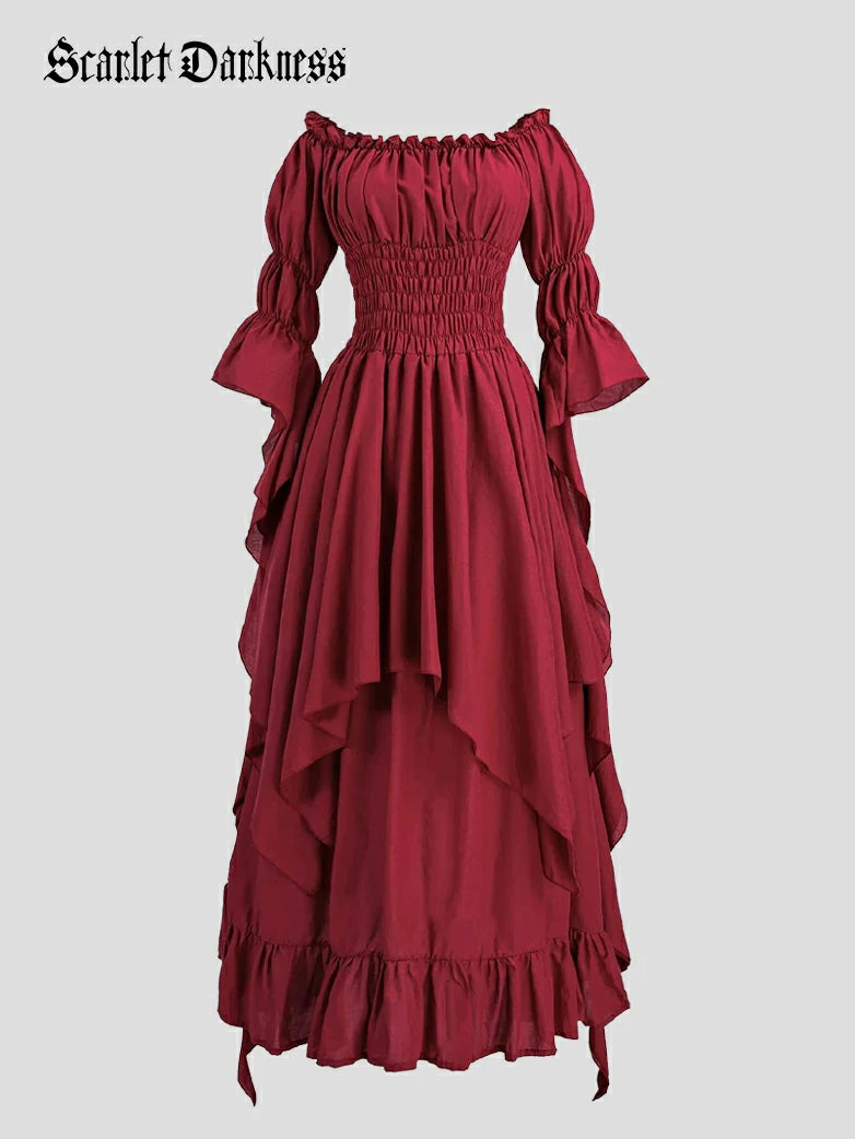 Scarlet Darkness Renaissance Festival Elastic Waist Ribbon Costume