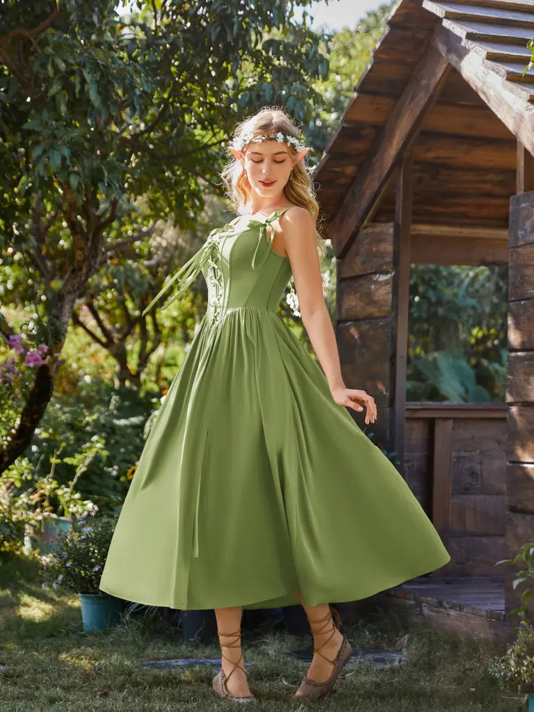 fairy corset dress Fairycore Ruffled Soft and breathable fabric ensures all Floral Woodland Fairy Corset Dress