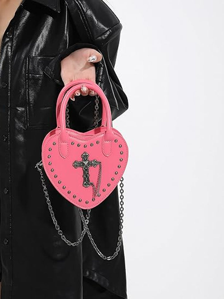 Gothic Punk Purse Bag Heart Shoulder bag SCARLET DARKNESS