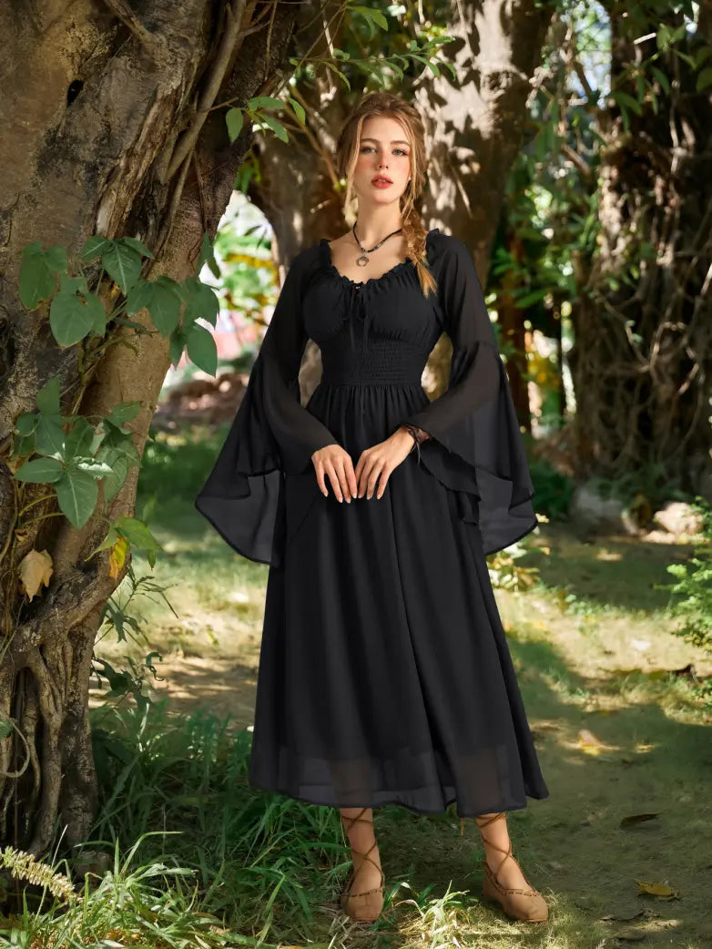 Scarlet Darkness Women's Renaissance Dress Off Shoulder Bell