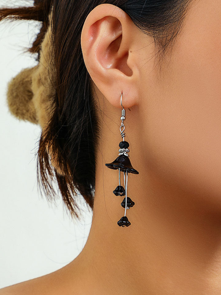 Women Gothic Crystal Witch Ghost Tassel Earrings SCARLET DARKNESS