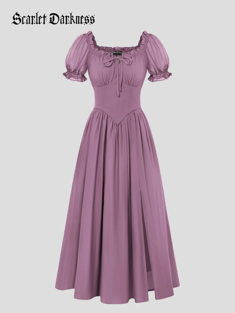 milkmaid dress off the shoulder Renaissance Classical Off Shoulder Pockets Dress