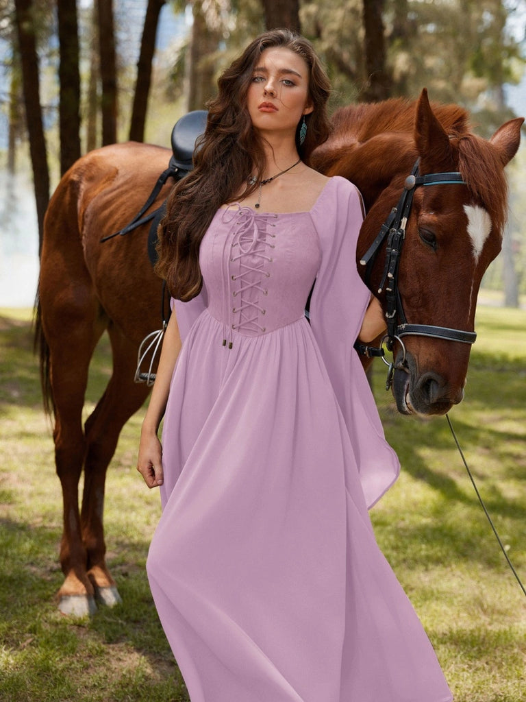 renaissance corset dress Scarlet Darkness Renaissance Corset Dress Slit Sleeve Pocket Dress