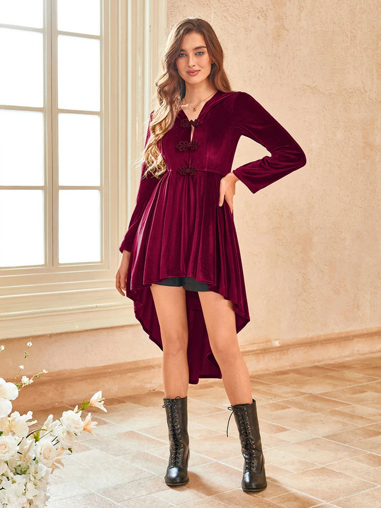 Scarlet Darkness Renaissance Festival Warrior Velvet Hooded Coat