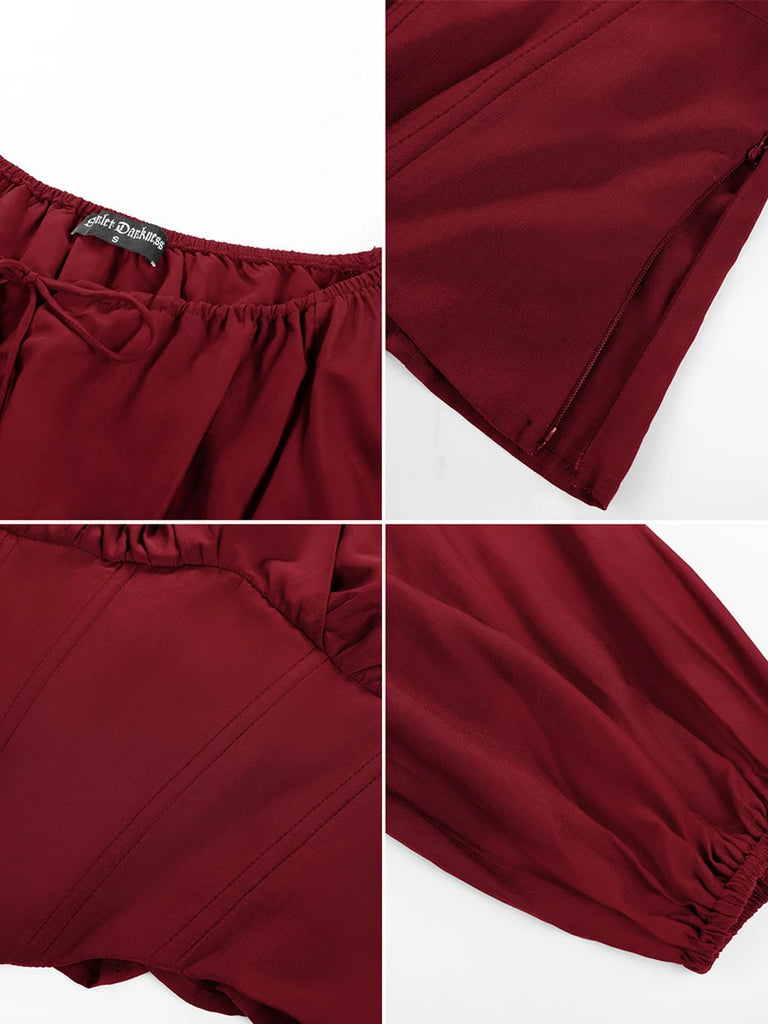 Scarlet Darkness Comfy Fairy Off Shoulder Boned Corset Tops