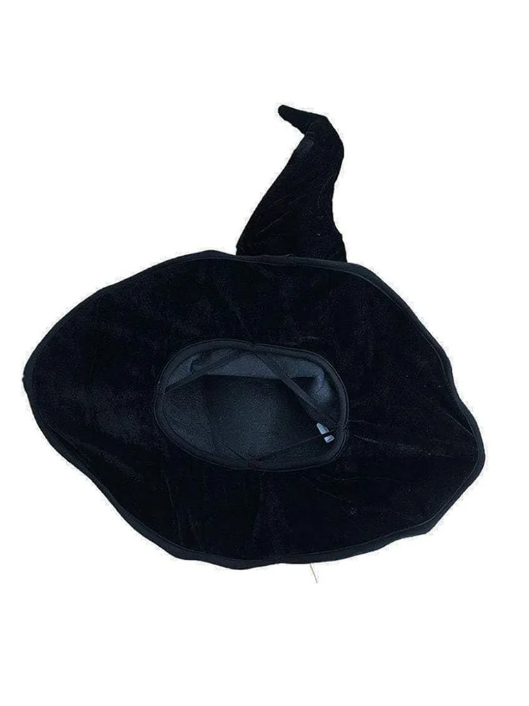 Gothic Halloween Black Twisted Magician Witch Hat SCARLET DARKNESS