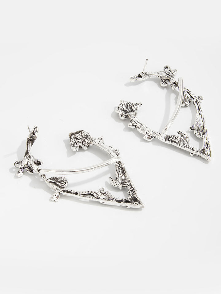 Scarlet Darkness Gothic Irregular Dark Rose Vine Elf Ear Cuff