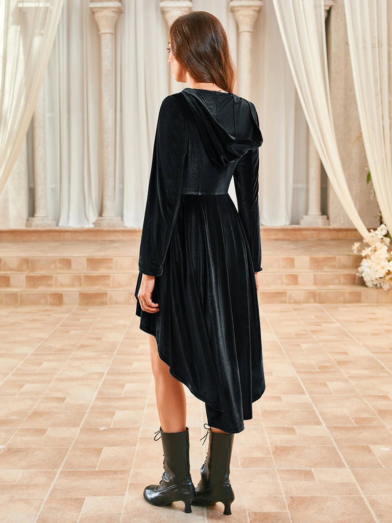 Scarlet Darkness Renaissance Festival Warrior Velvet Hooded Coat