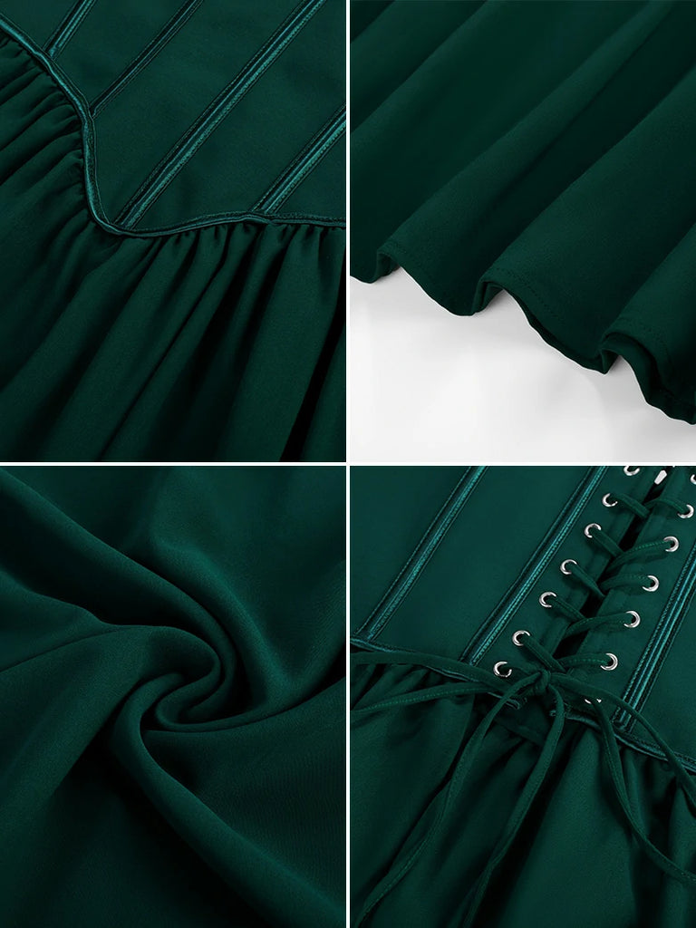 Scarlet Darkness Victorian Off Shoulder Corset Bodice Maxi Dress