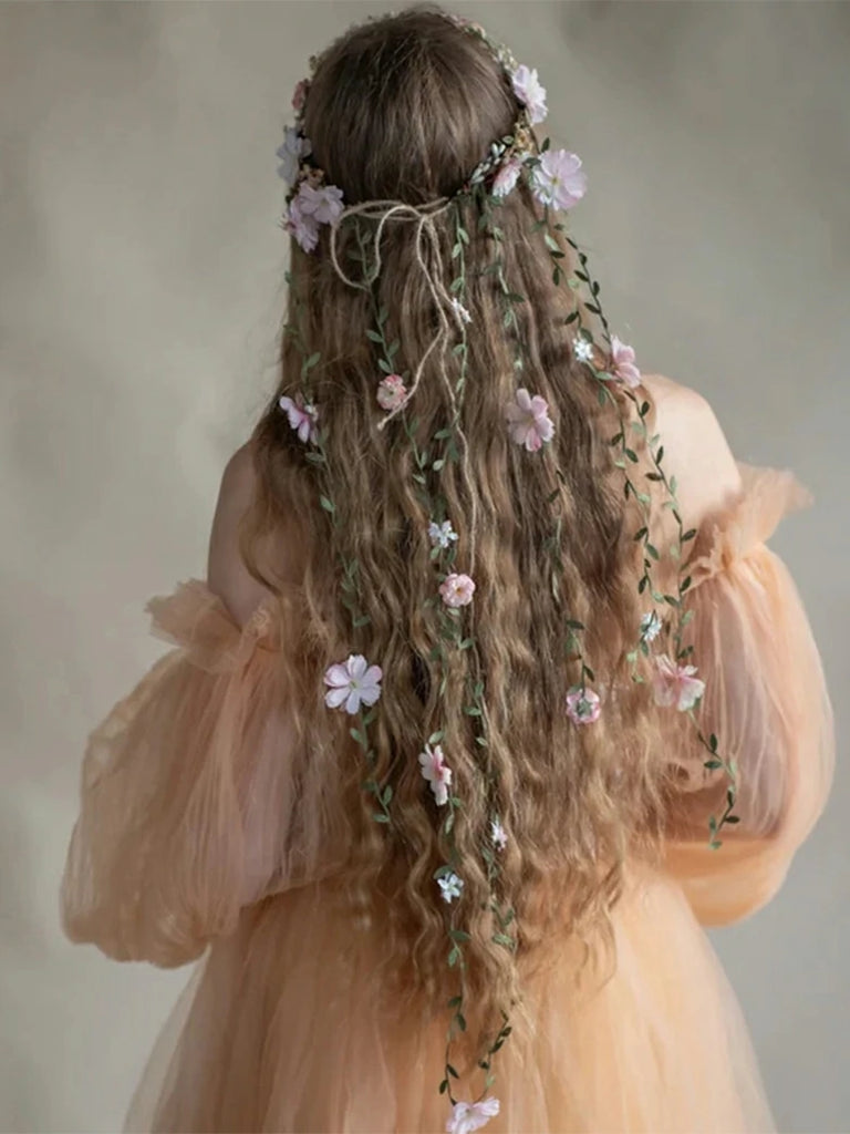 Scarlet Darkness Bohemian Headpiece with Vines for Wedding