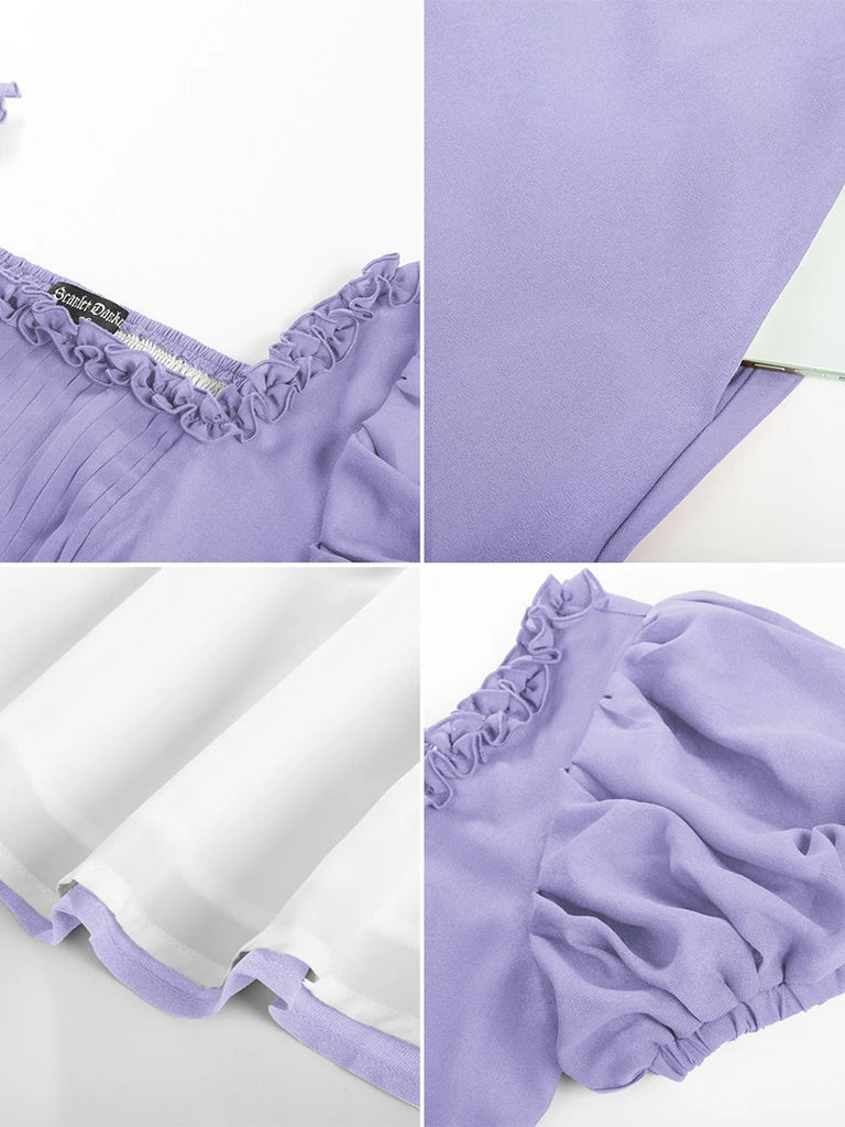 Scarlet Darkness Bridgeton Vintage Victoria Party Dress with Pockets