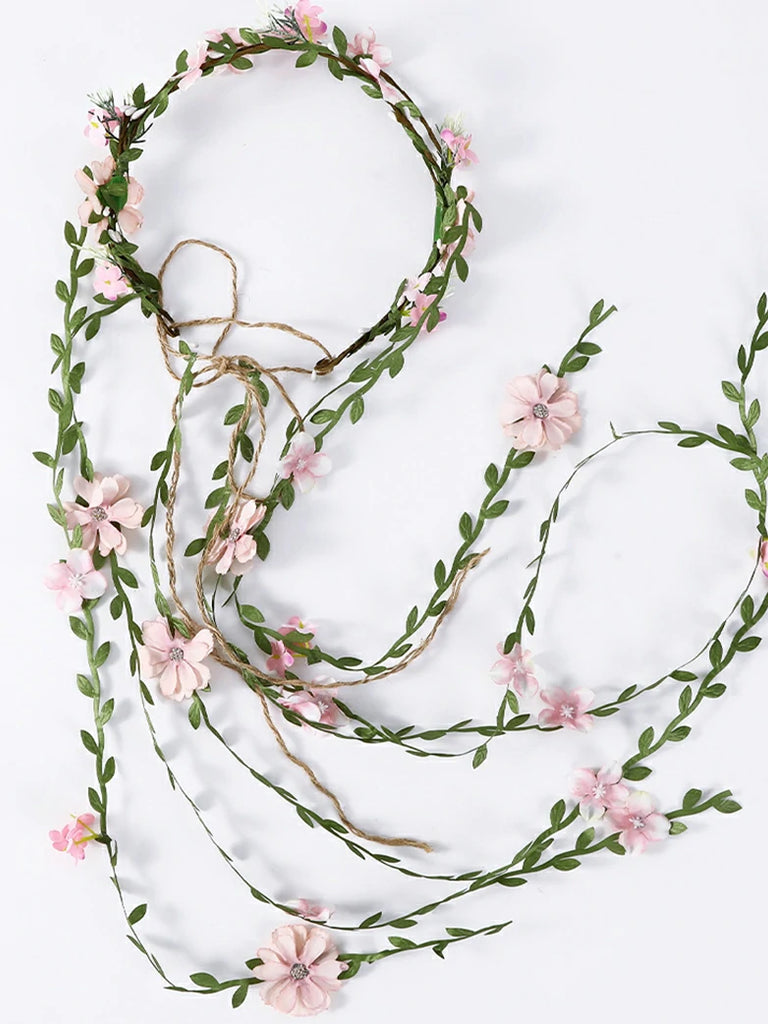 Scarlet Darkness Bohemian Headpiece with Vines for Wedding