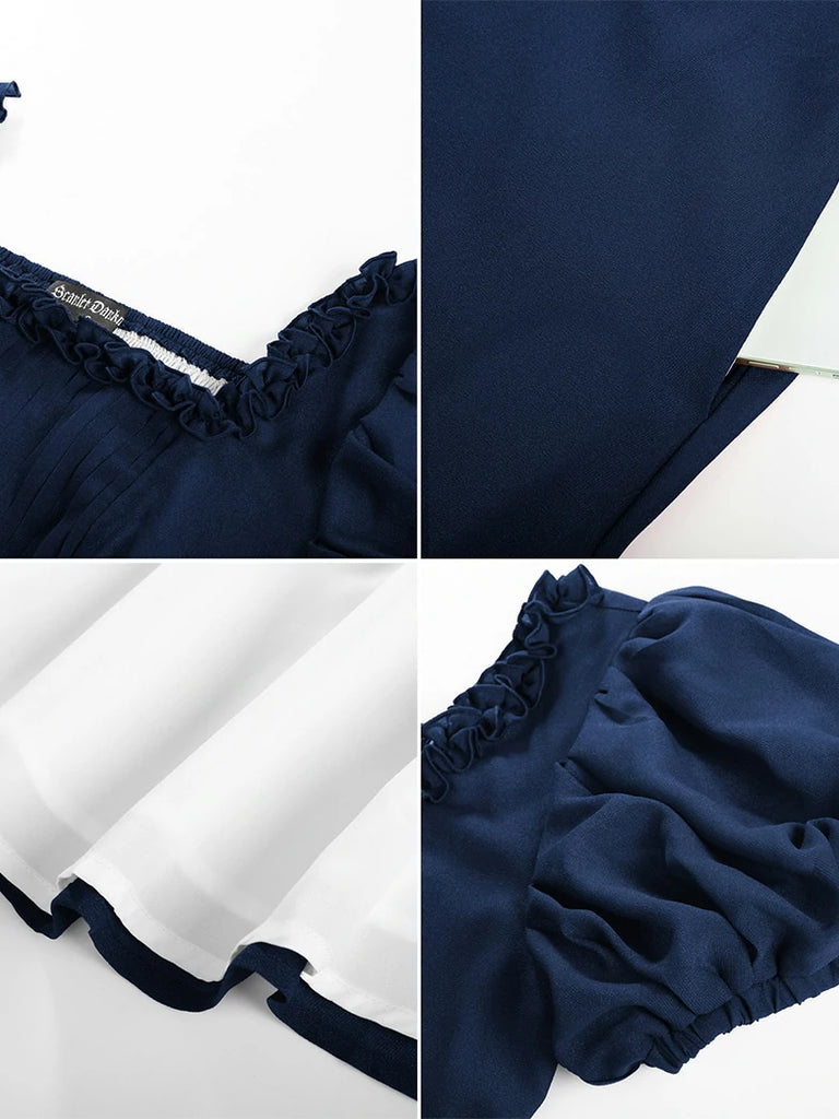 Scarlet Darkness Bridgeton Vintage Victoria Party Dress with Pockets