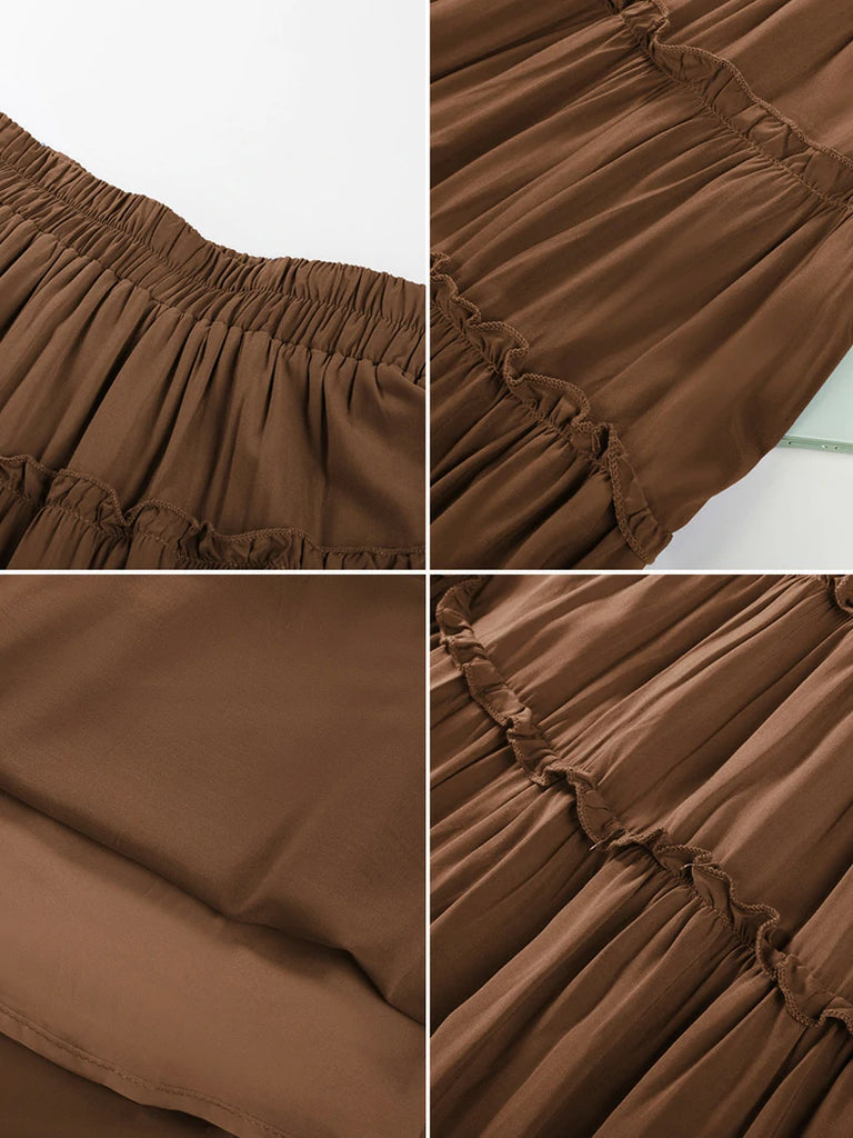 Scarlet Darkness Prairie Renaissance Layered and Versatile Pocket Skirt