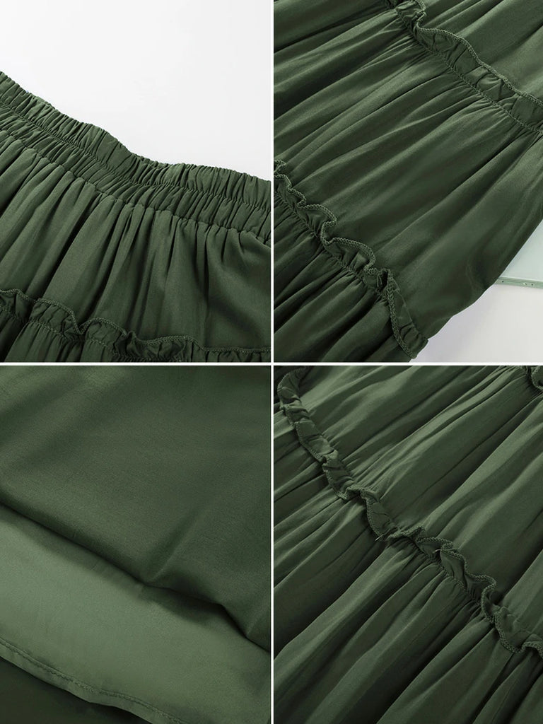 Scarlet Darkness Prairie Renaissance Layered and Versatile Pocket Skirt