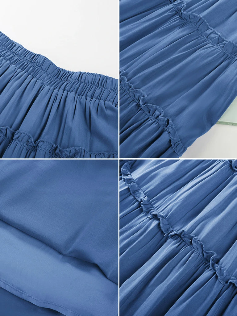 Scarlet Darkness Prairie Renaissance Layered and Versatile Pocket Skirt