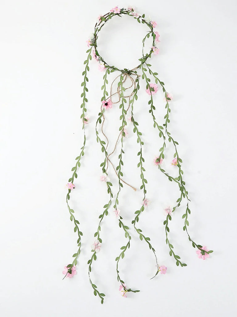 Scarlet Darkness Bohemian Headpiece with Vines for Wedding