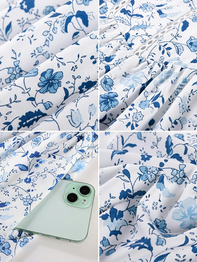 Scarlet Darkness Spring Victorian Floral Pockets Corset Milkmaid Dress