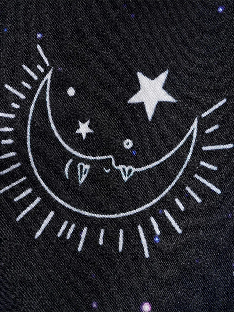 Scarlet Darkness Women's Gothic Print Suspender A-Line Dress