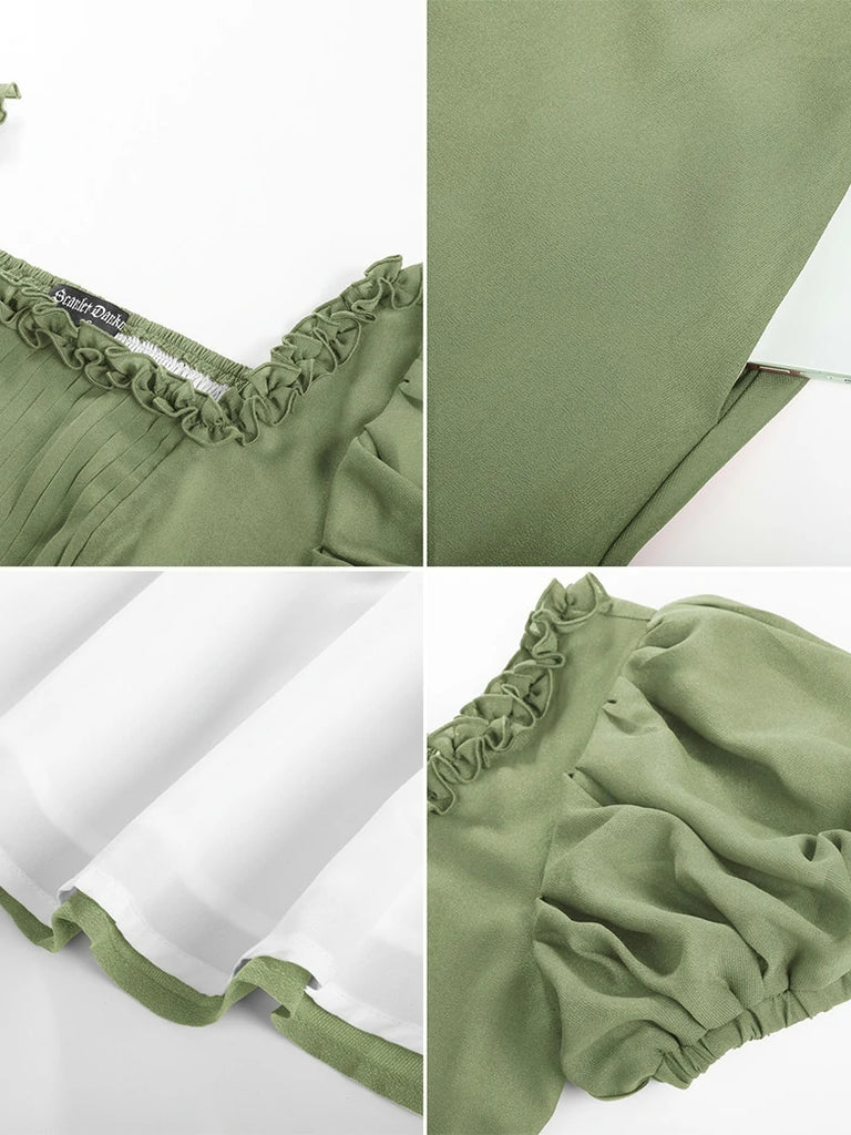 Scarlet Darkness Bridgeton Vintage Victoria Party Dress with Pockets