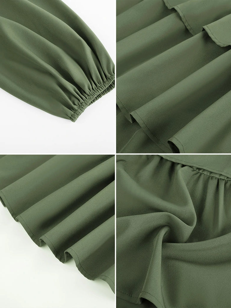 Scarlet Darkness Renaissance Elastic Waist 3 Layed Pocket Dress