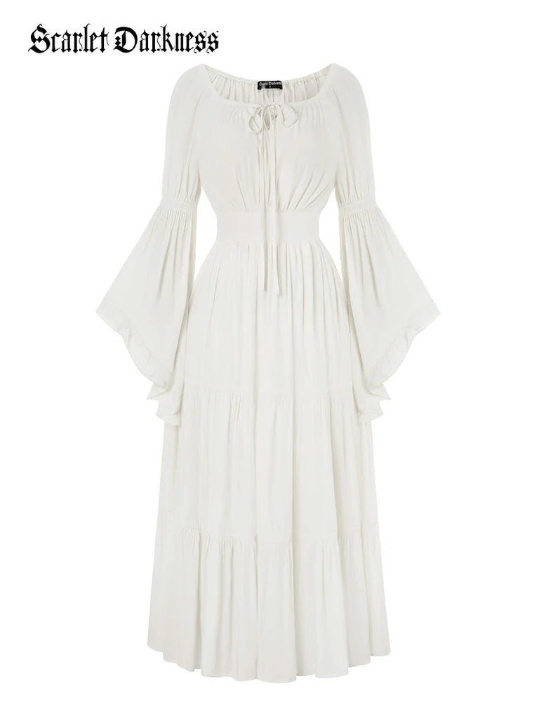 Scarlet Darkness Renaissance Off Shoulder Elastic Waist Maxi Dress