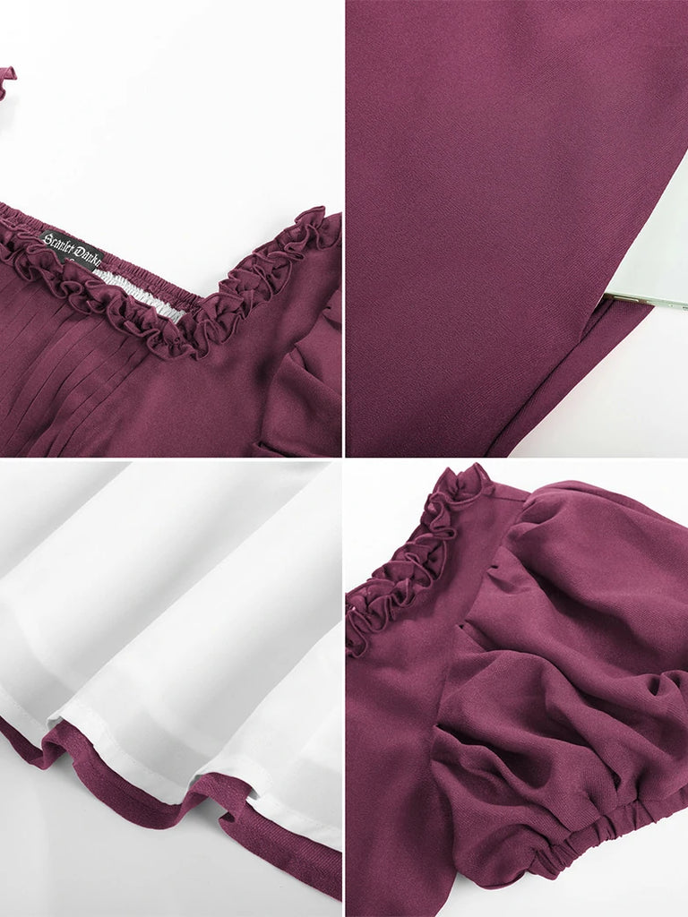 Scarlet Darkness Bridgeton Vintage Victoria Party Dress with Pockets