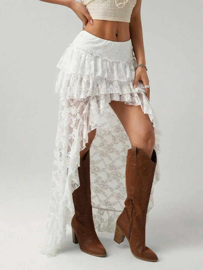 Scarlet Darkness High-Low Bustle Skirts