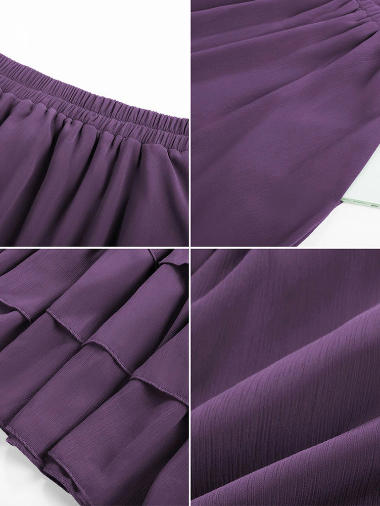 Scarlet Darkness Women Renaissance Tiered Swing Pocket Skirts