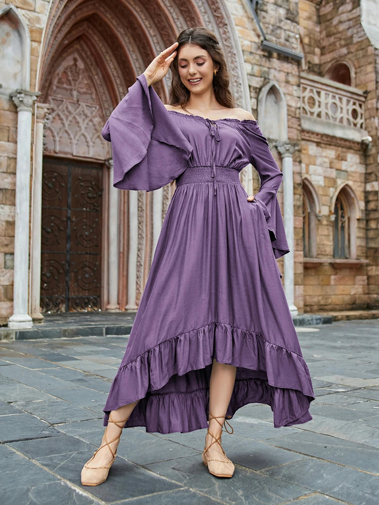 scarlet darkness dress Off the Shoulder Classic Renaissance with Pockets Wine / L Nine West Blue Button 20251106_MD Order now and experience Duration:8 day