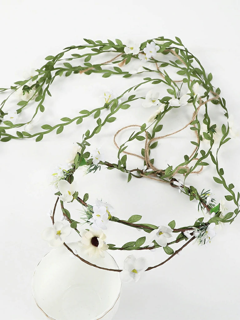 Scarlet Darkness Bohemian Headpiece with Vines for Wedding 2