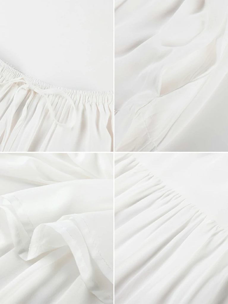 Scarlet Darkness Renaissance Drawstring Swing Maxi Skirt with Pockets