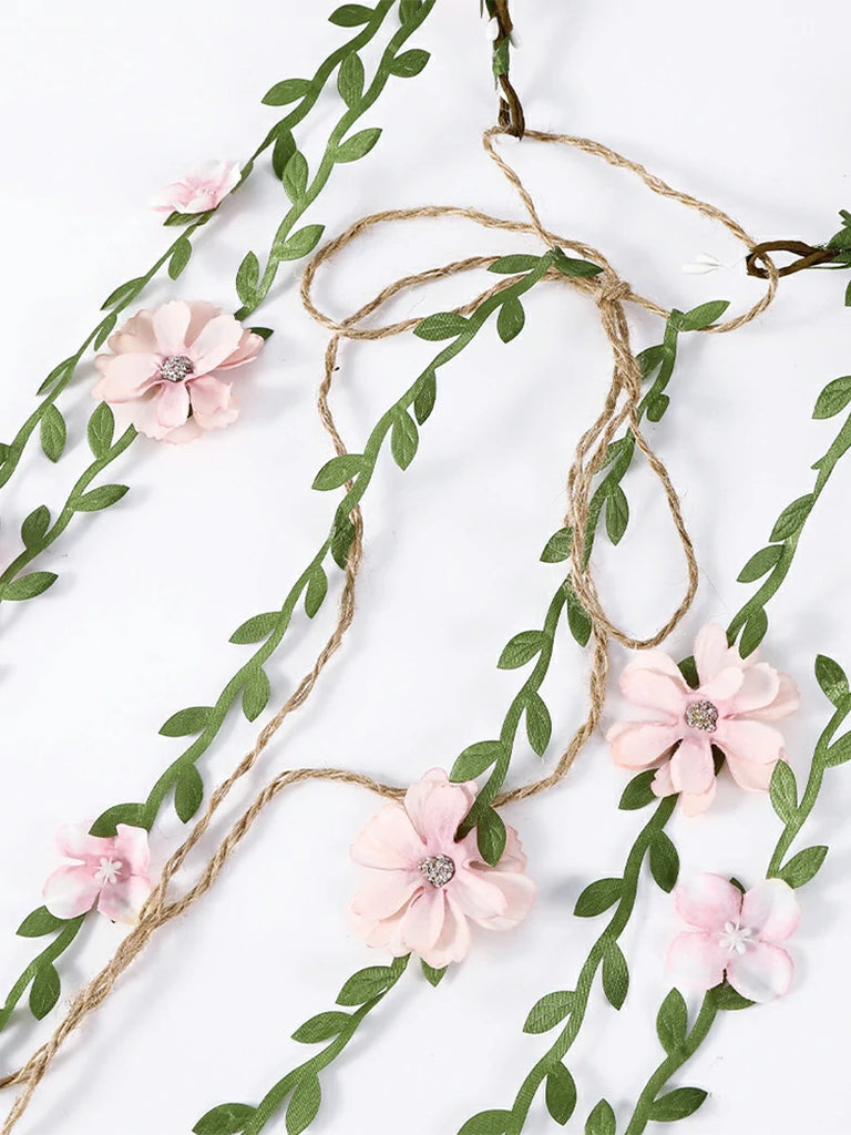 Scarlet Darkness Bohemian Headpiece with Vines for Wedding