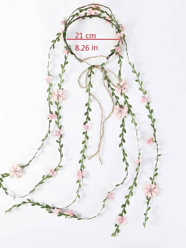 Scarlet Darkness Bohemian Headpiece with Vines for Wedding