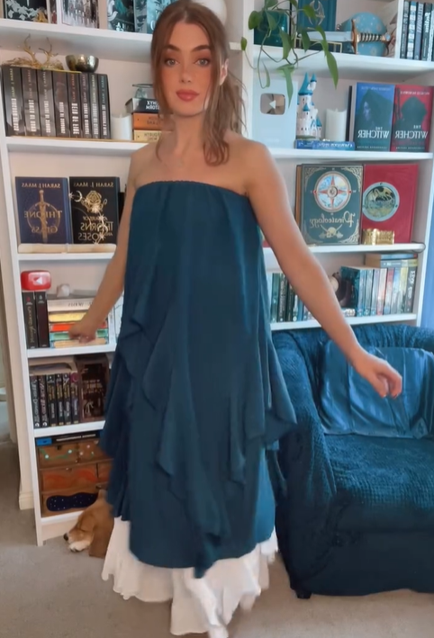 Scarlet Darkness The Art of Layering Ruffle Chiffon Pockets Skirt