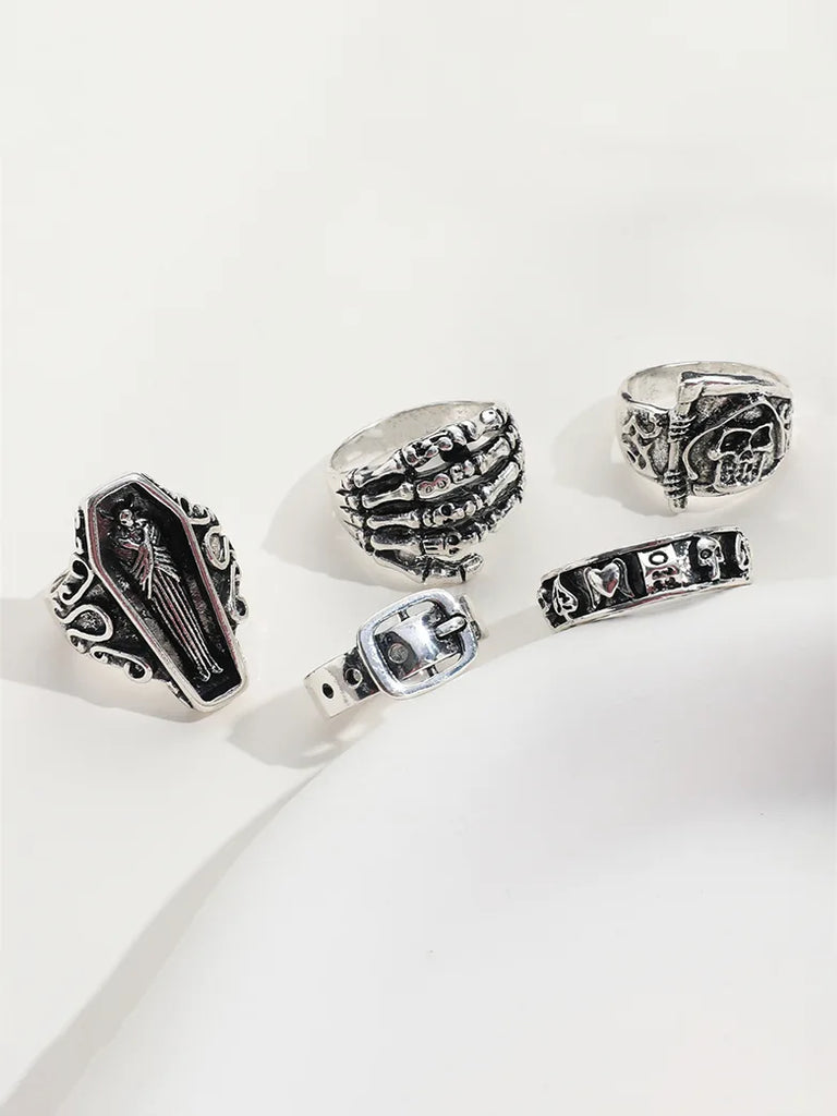 Scarlet Darkness 6th Anniversary Accs-Gothic Ring Set Scarlet Darkness