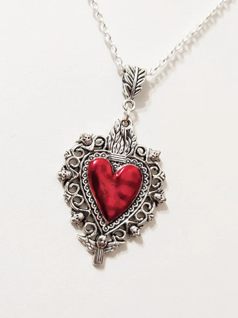 Scarlet Darkness 6th Anniversary Accs-Heart Gem Necklace SCARLET DARKNESS