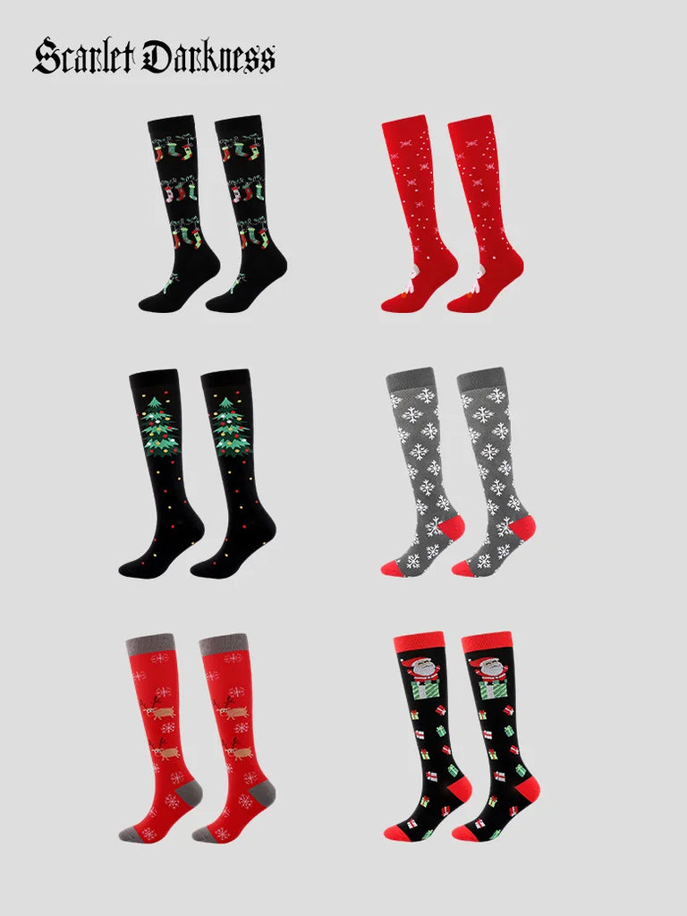 Warmest Christmas Gifts for Family 2023-Christmas Sock Set SCARLET DARKNESS