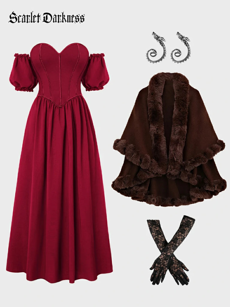 Scarlet Darkness Christmas X Vintage Winter Warm Costume Scarlet Darkness Outfit 2