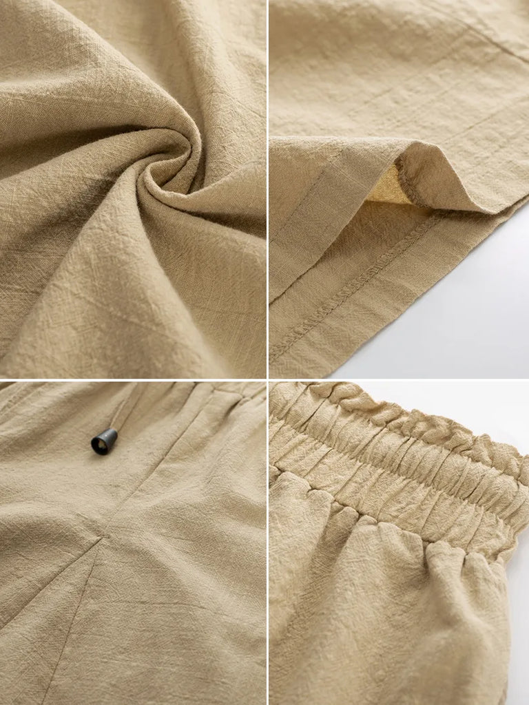 Women Cotton Renaissance Drawstring Palazzo Pants with Pocket SCARLET DARKNESS