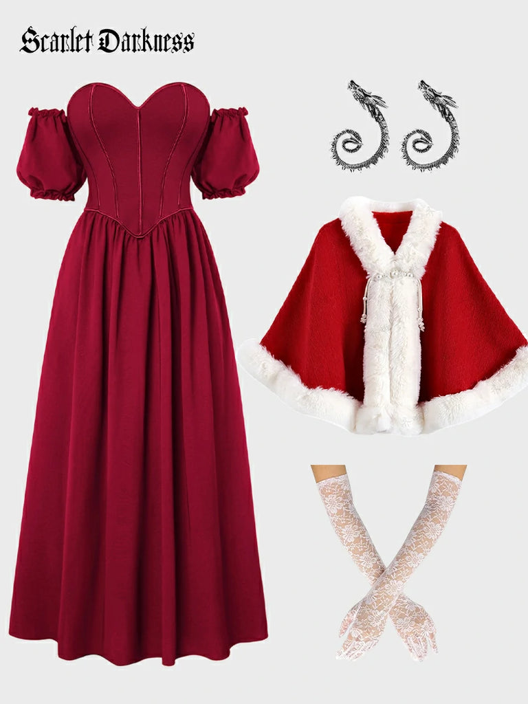 Scarlet Darkness Christmas X Vintage Winter Warm Costume Scarlet Darkness Outfit 5