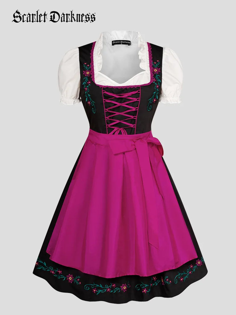 3pcs Set German Bavarian Oktoberfest Costumes SCARLET DARKNESS