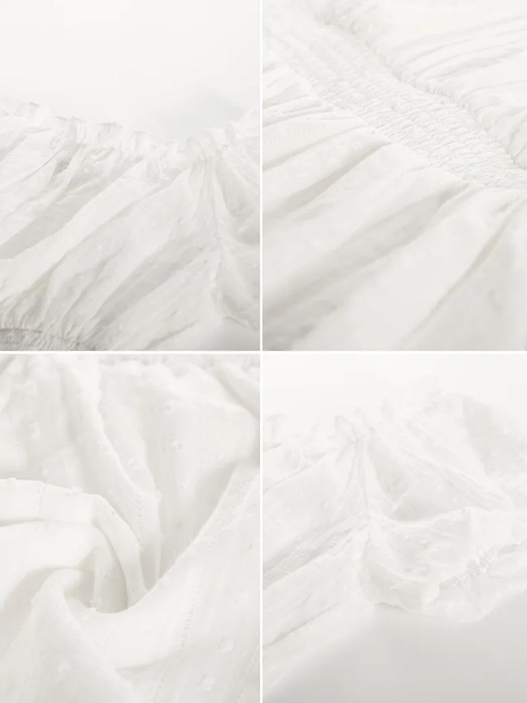 Renaissance Cotton Tops Off Shoulder High-Lo Tops SCARLET DARKNESS