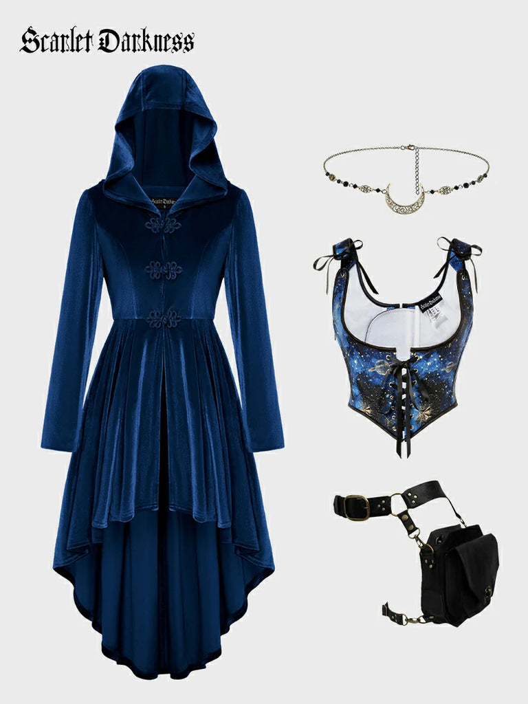 Scarlet Darkness Women Medieval Celtic Celestial Costume Scarlet Darkness Outfit 3