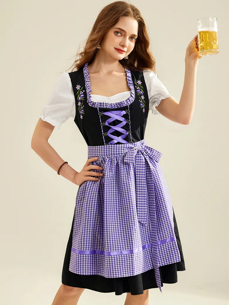 3pcs Set German Bavarian Oktoberfest Costume SCARLET DARKNESS