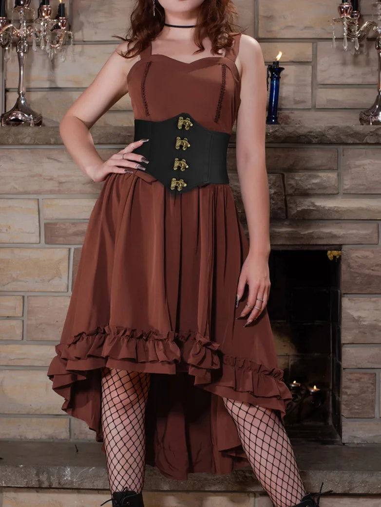 Womens Steampunk Pirate Costume Corset Belt Retro Buckle Wide Waist Cincher  2XL : : Clothing, Shoes & Accessories