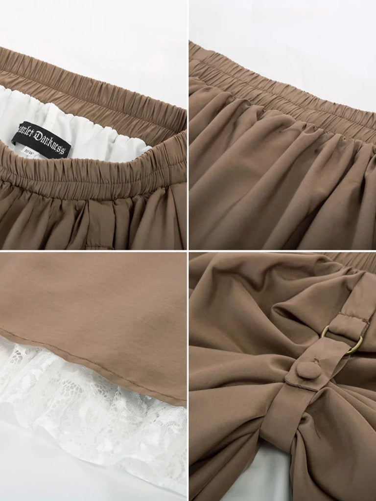 Women Plus Size Renaissance Skirt Two-Way Flared Skirt SCARLET DARKNESS