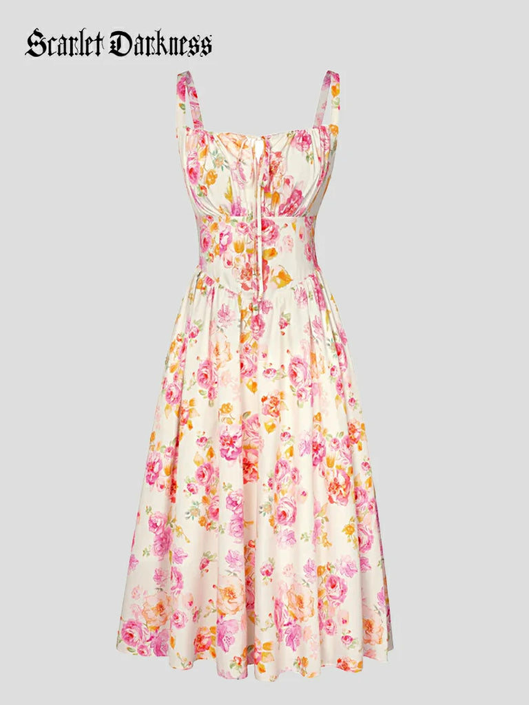 Scarlet Darkness Hot Sale Comfy Floral Dress with Pockets (BUY 2 GET 15% OFF) Set4