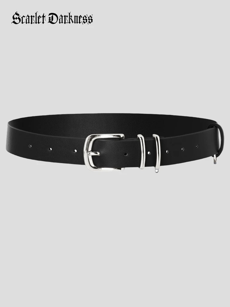 Scarlet Darkness Women Renaissance Chain Decorated Waist Leather Belt