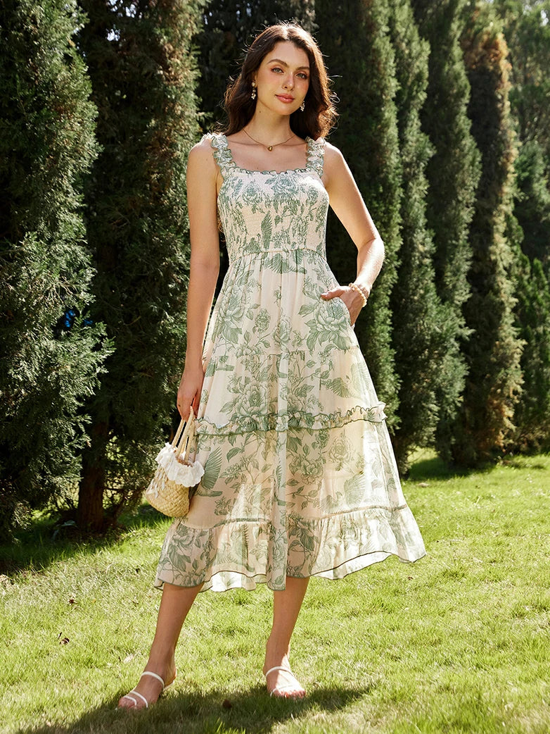 Scarlet Darkness Spring Love Story Elastic Stretch Date Dress